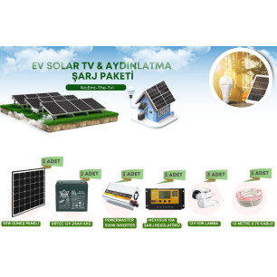 EV SOLAR TV & AYDINLATMA ŞARJ PAKETİ TV1 EV SOLAR TV & AYDINLATMA ŞARJ PAKETİ TV1